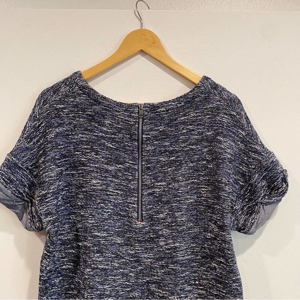 Vince Blue Gray Marled Tee Shirt Dress M - Picture 7 of 8